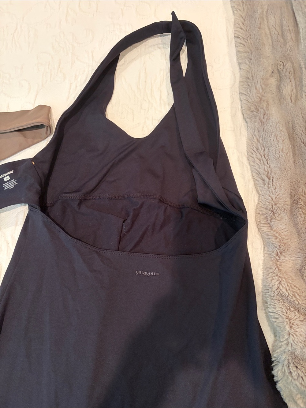 Patagonia Black Halter Chemise with Shelf Bra